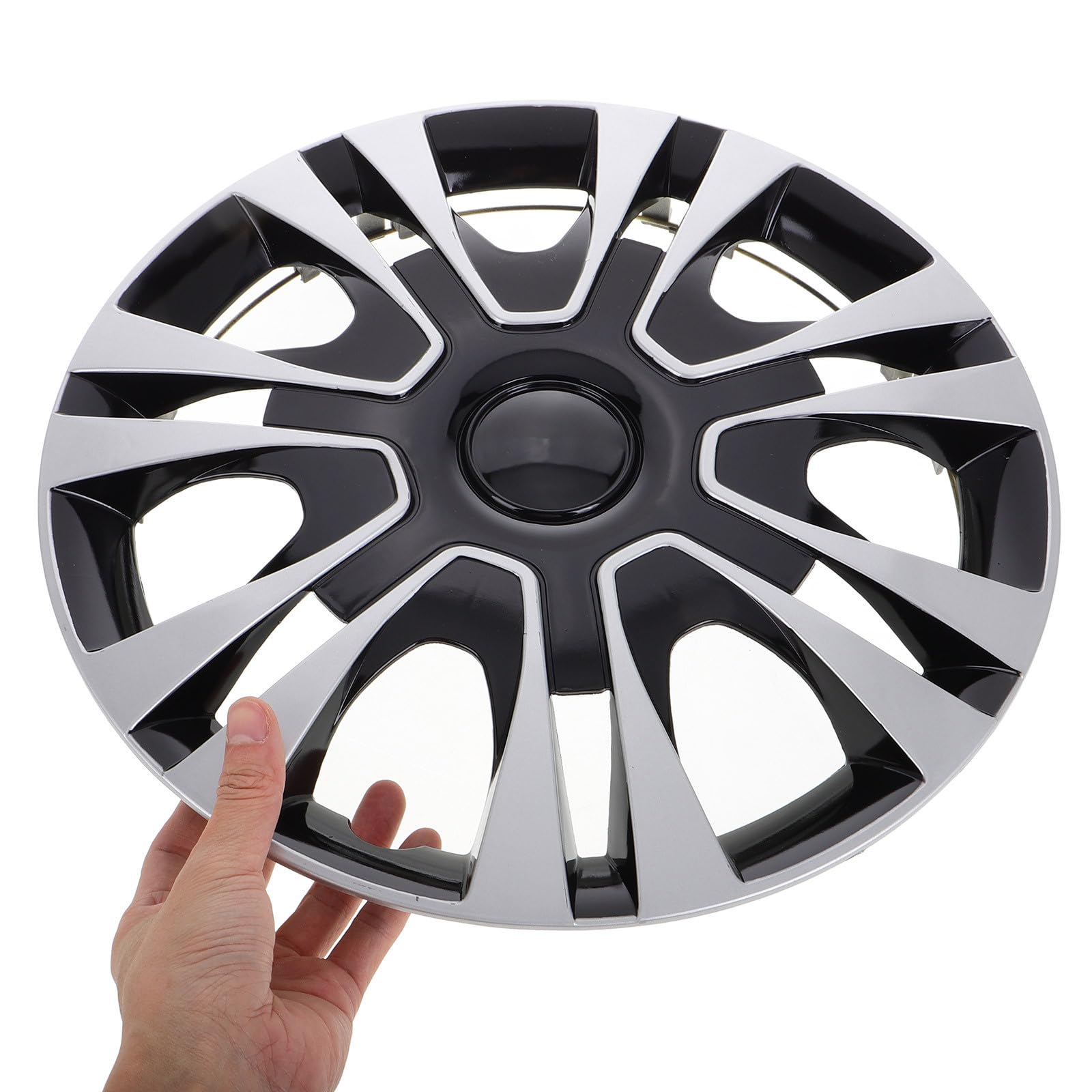 Copricerchio da 13 Pollici in Pp Argento, Design Elegante e Moderno, Copertura Ruota per Accessori Auto Versatili