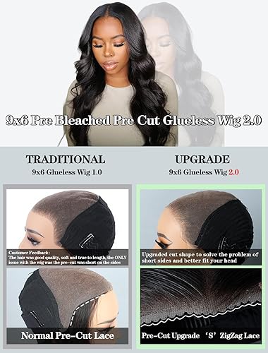 Miniatura 4 de Kapelli Hair Pelucas de cabello humano ondulado con encaje frontal HD de 13 x 4 pulgadas, predepiladas con abuelitos, pelucas frontales de 150 % de