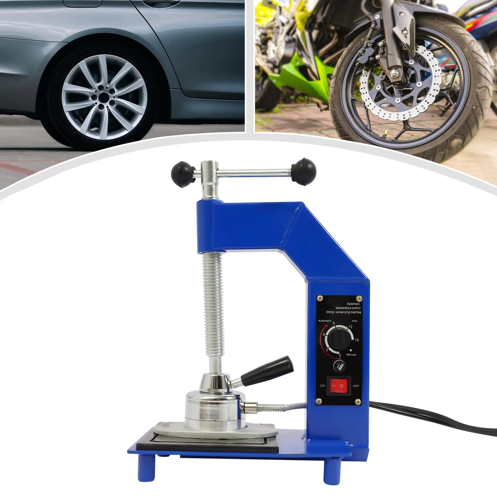 Máquina de reparación de neumáticos con kit de temperatura ajustable para coche, todoterreno y pinchazos de neumáticos ligeros