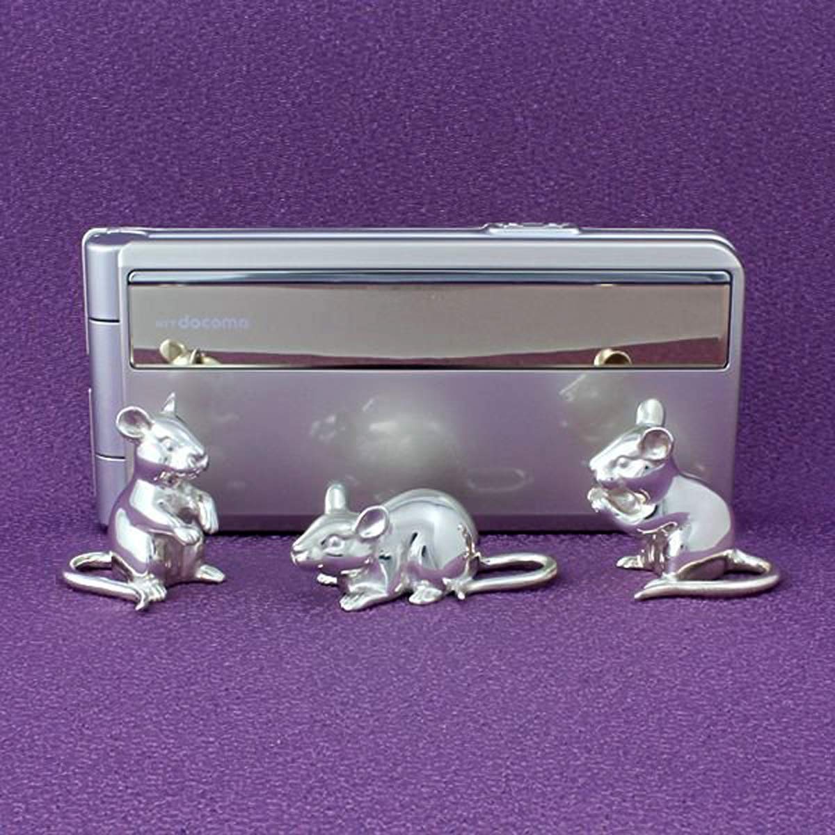 干支 置物（銀製）鼠・ねずみ・ネズミ 子鼠 伏 （Amazon.co.jp