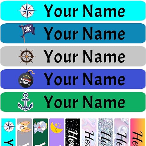 Etiquetas personalizadas para niños, etiquetas de nombre impermeables personalizables, suministros escolares personalizables, papelería, regalos