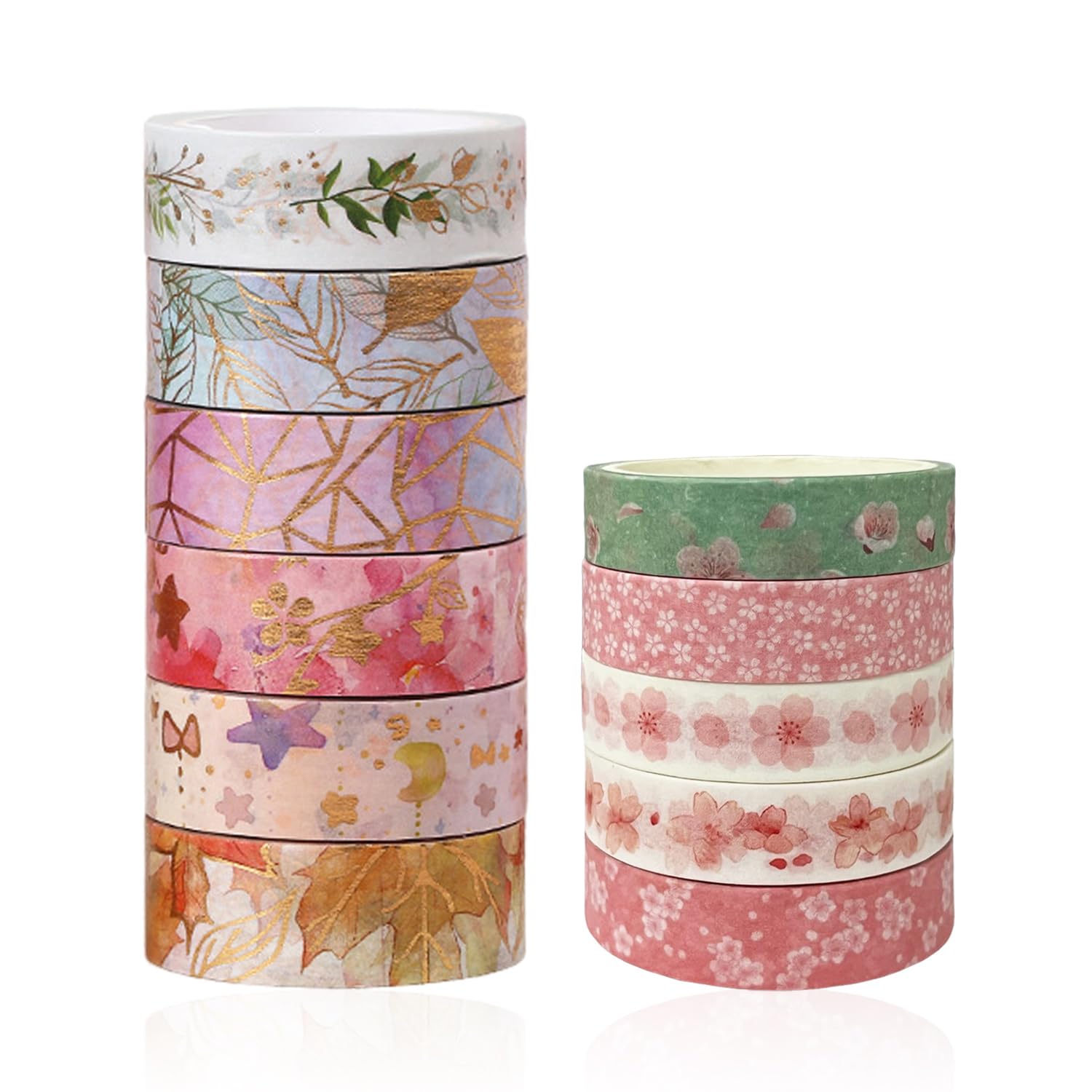 Ubsiuh Color 11 Rolls Of Tape, Creative Hand Account Tape, Gift Packaging Supplies, Border Decoration Tape, Decorative Diary, Mobile Phone Case.