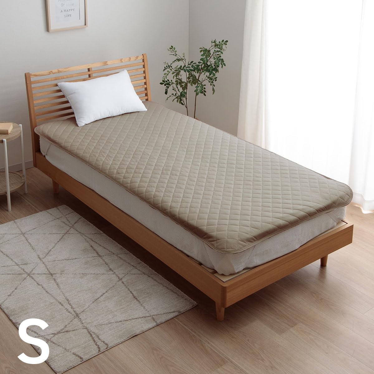 Amazon｜敷きパッド シングル ワッフル敷パッド モカ 約100×200cm