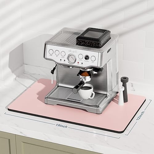 Miniatura 220 de Rnivvi Tapete de café, tapete de café de 12 x 19 pulgadas para estación de máquina de espresso, accesorios y organizador, almohadilla absorbente