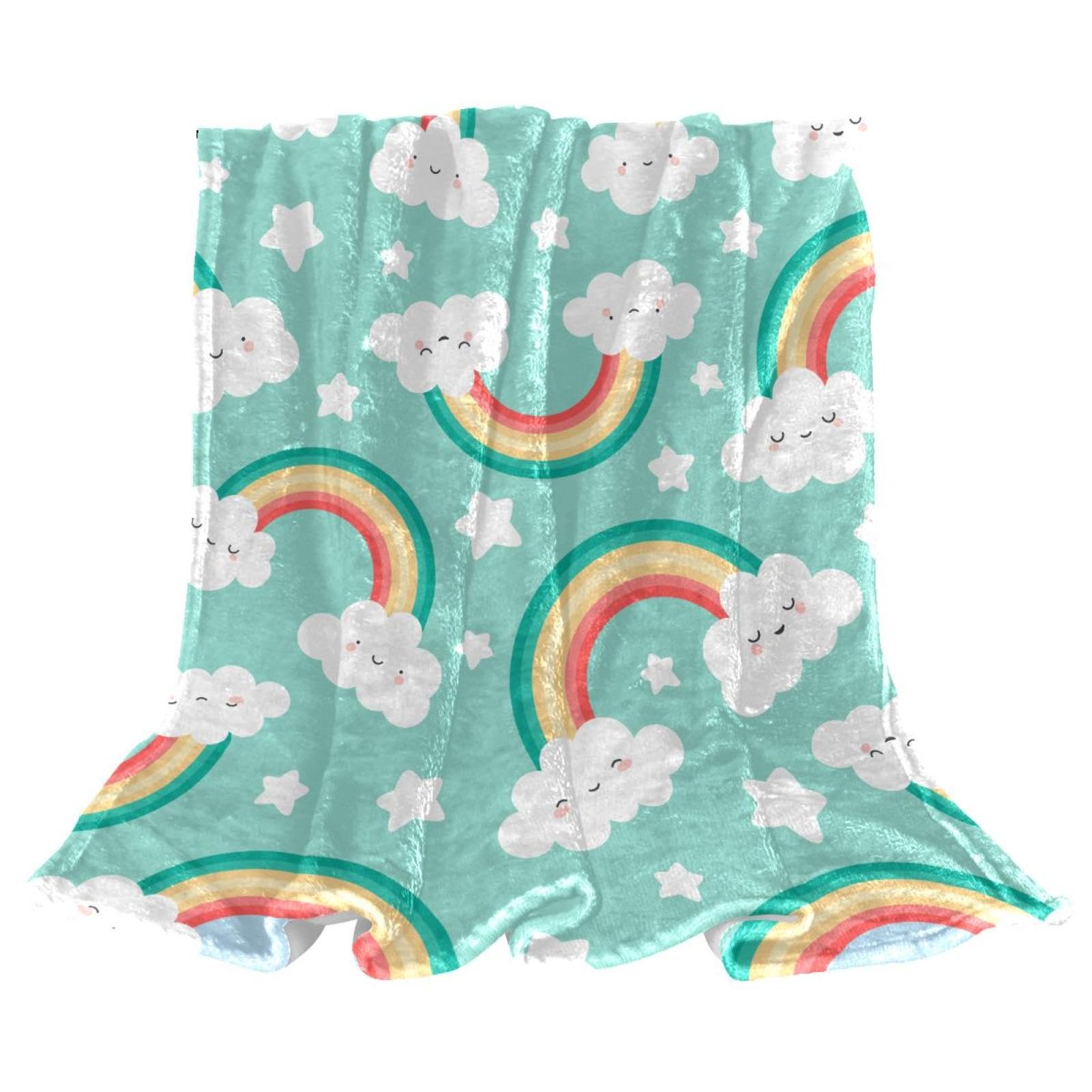 Couverture polaire arc-en-ciel pour lit et canapé en 150x200cm