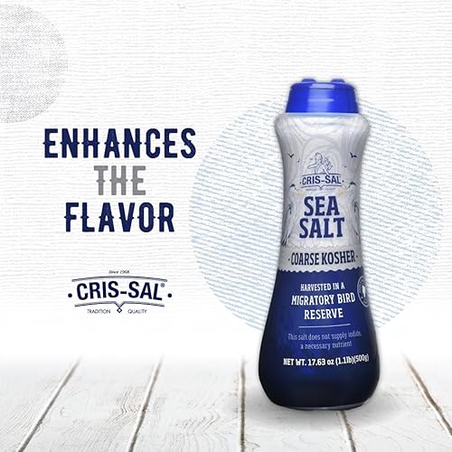 Miniatura 3 de Cris-Sal Sal marina Kosher gourmet, cristal de diamante grueso, sal de grano natural, ideal para cocinar, recetas de condimentos de mesa, acabado y