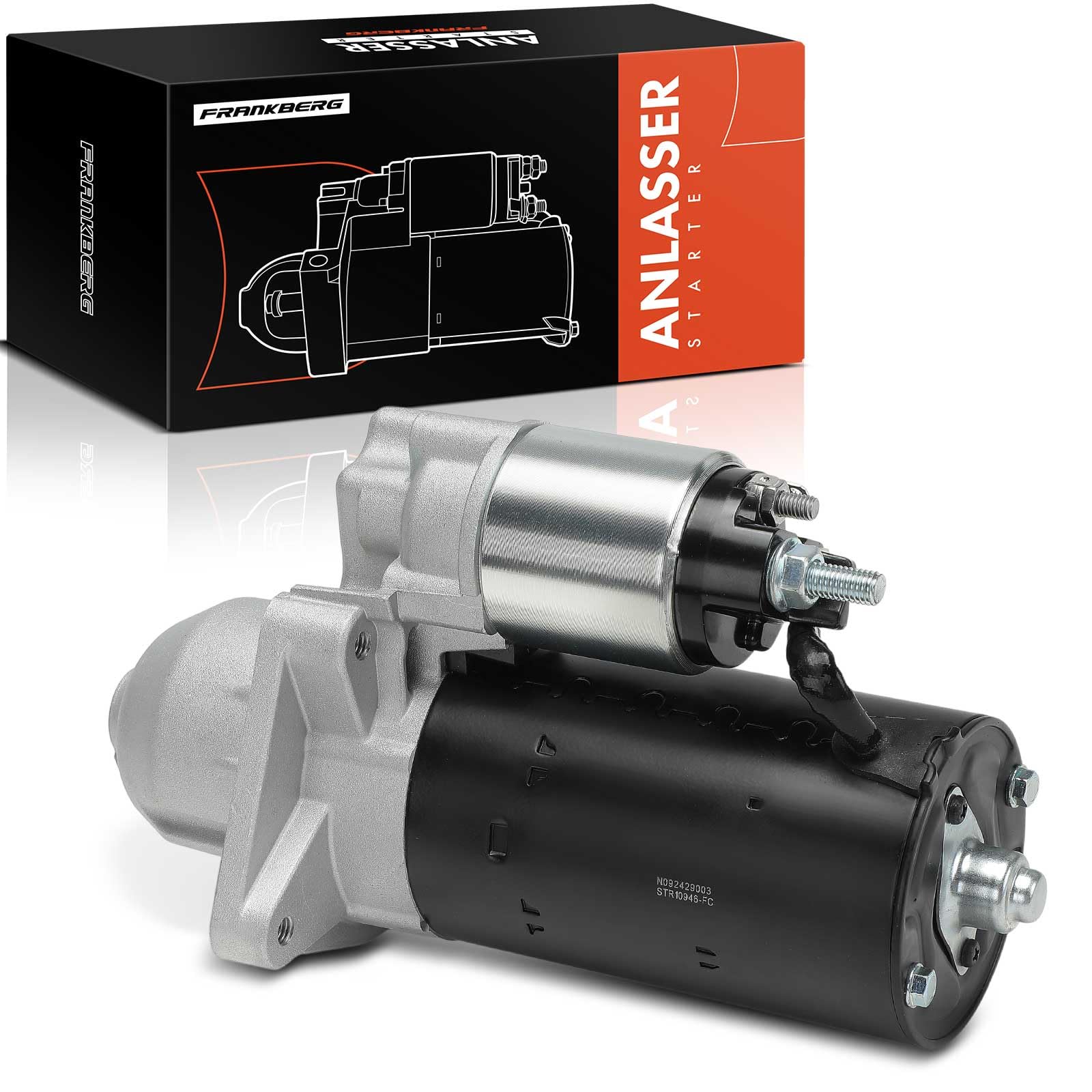Frankberg Motor de arranque para automóvil 2,5 KW/12 V/9 dientes Compatible con Daily IV Plataforma/Chasis 3.0L Daily III Furgoneta 2.8L Replace# 69503857,0001109365