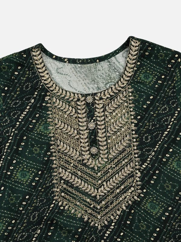 Image of Vaamsi Women's Viscose Rayon Geometric Printed Kurta