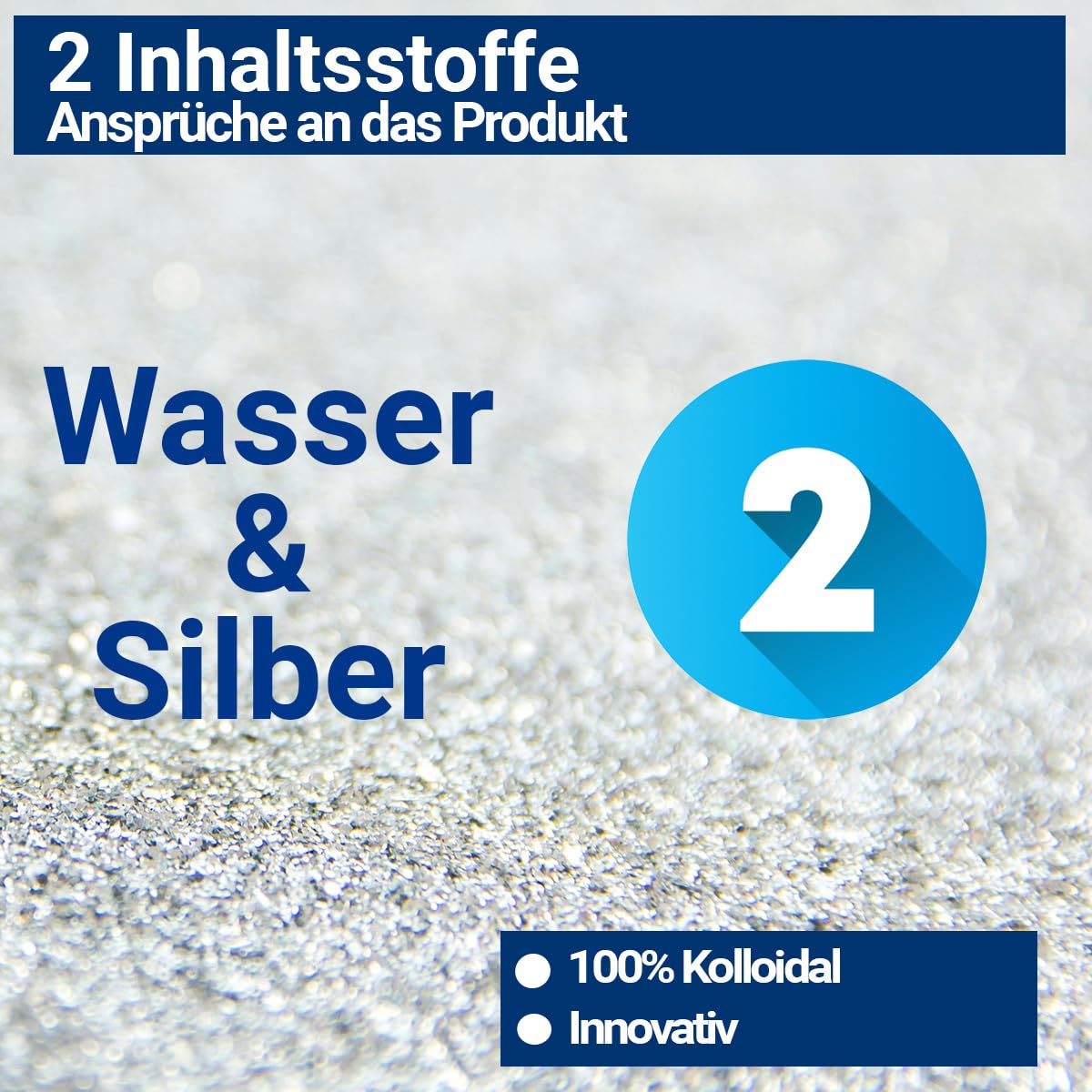 3 x 500 ml d'argent colloïdal (40 ppm) dans une bouteille en verre ambré | eau d'argent | eau ultra pure | 100 % colloïdal