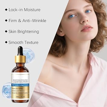 Face Lift Serum, Liquid Solution, Anti-Aging Serum Essence Oil with Peptide and Collagen, Reduce Wrinkles & Fine Lines, Moisturizing and Firming Skin, For All Skin Types (1)