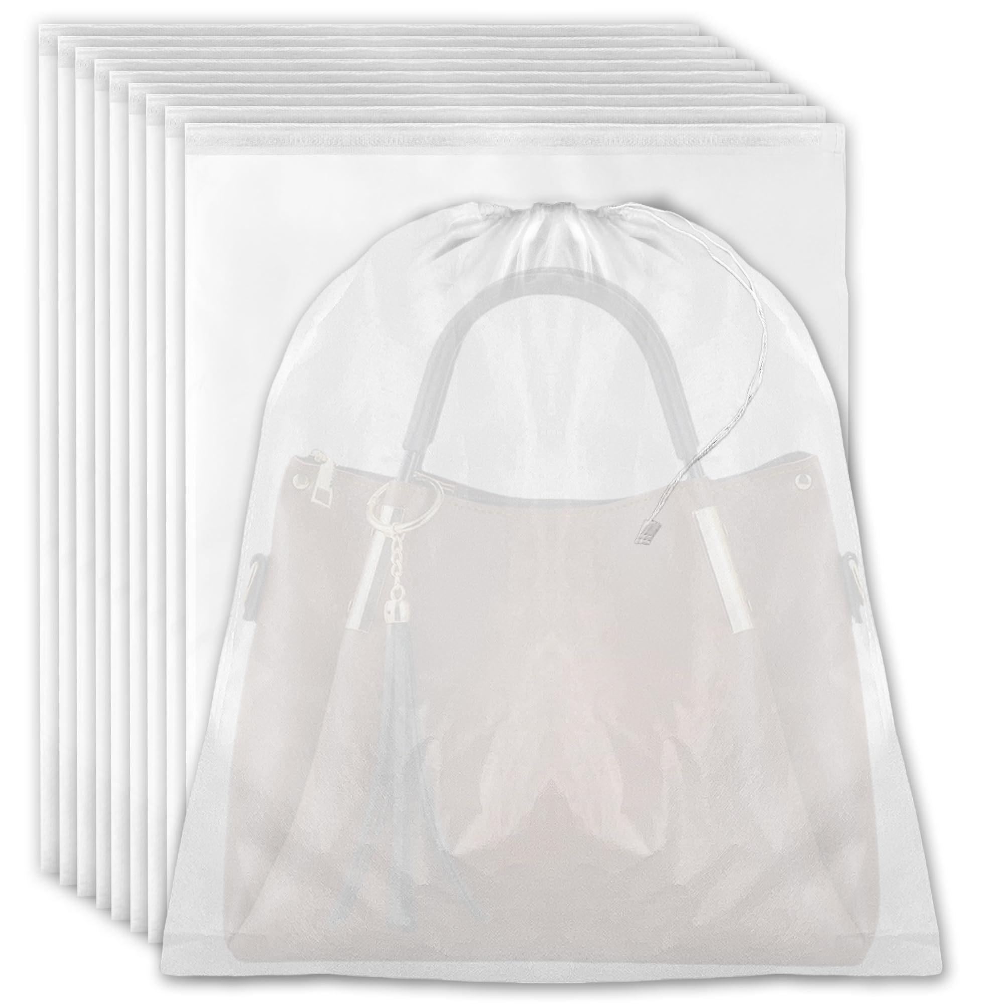 Photo 1 of 10pcs Dust Bags for Handbags - Purse Dust Protector with Rope for Storage Non-Woven Handbag Travel Organizer, 16 * 19inch