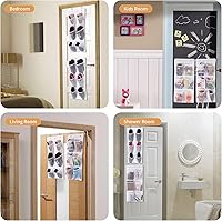 Vista 5 de Over the Door/Wall Shoe Organizer, 2 Pack, Narrow, Hanging Shoe Rack for Closet, Bathroom, RV, Pantry, Camping, White