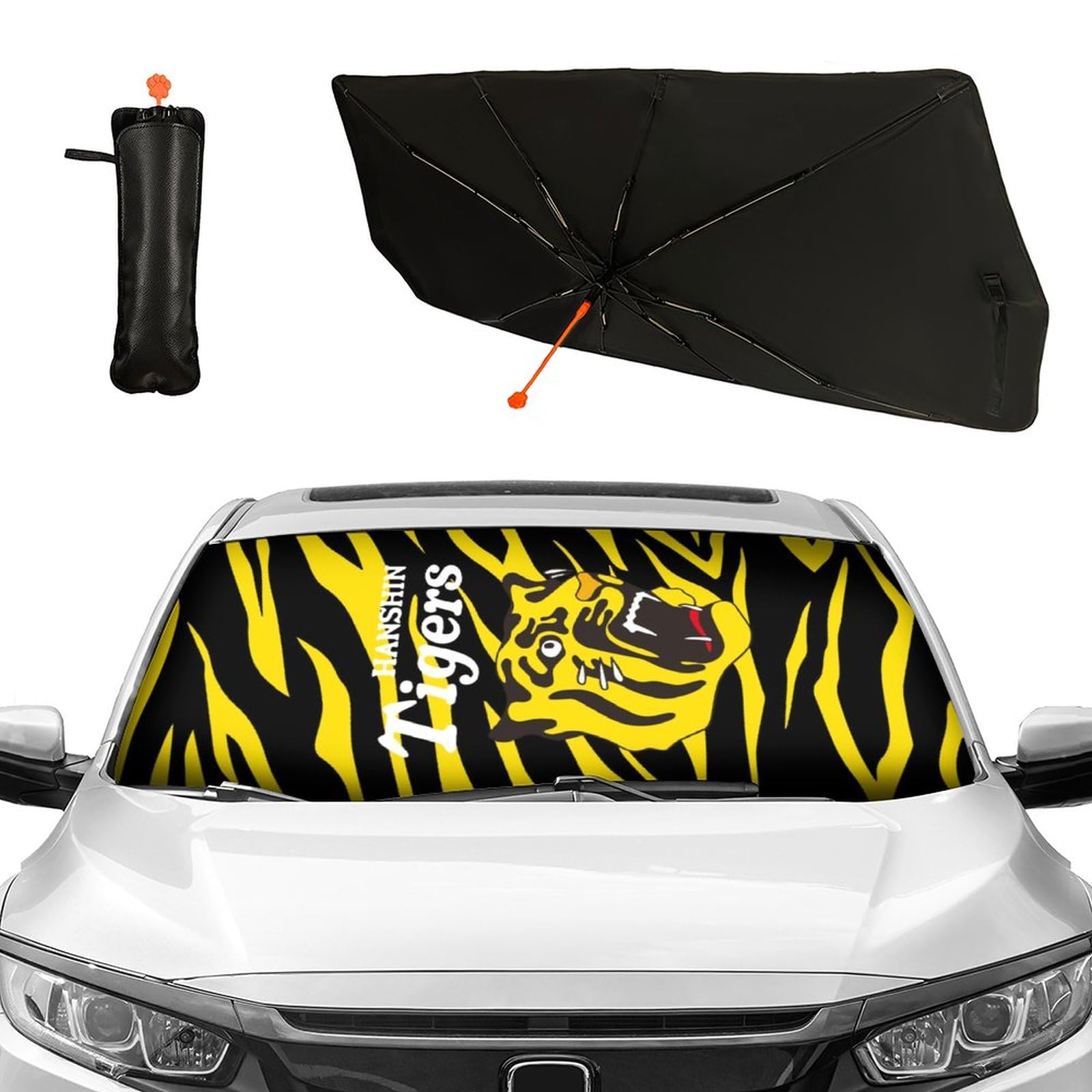 Amazon | 車用サンシェード 阪神タイガース 車用パラソル フロント 