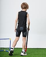 Vista 6 de Topeter Camisa de compresión acolchada para jóvenes, protector de pecho, camiseta de protección del esternón con protección del corazón