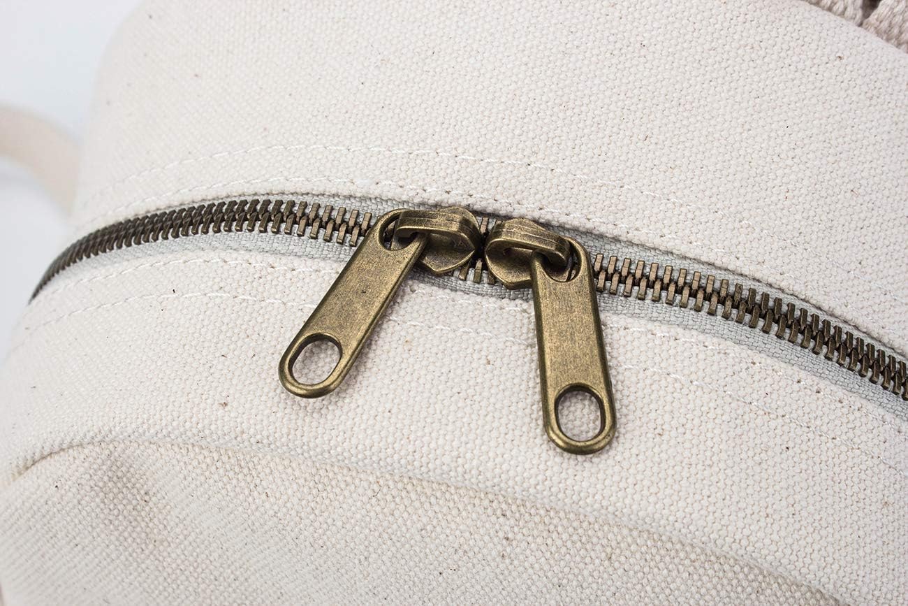 Canvas Backpack Purse Women Convertible Backpack Shoulder Bag Small Rucksack Shoulder Bag (Beige)