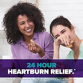 Prilosec OTC, Omeprazole Delayed Release 20mg, Acid Reducer, Treats Frequent Heartburn for 24 Hour Relief, All Day, All Night*, Heartburn Medicine, 20mg, Wildberry Flavor, 42 Tablets