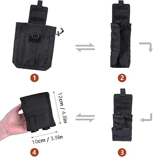 Miniatura 10 de JEELAD Molle Pouches - Bolsas tácticas EDC bolsa de herramientas para colgar en la cintura, bolsa de accesorios de transporte militar, bolsa de