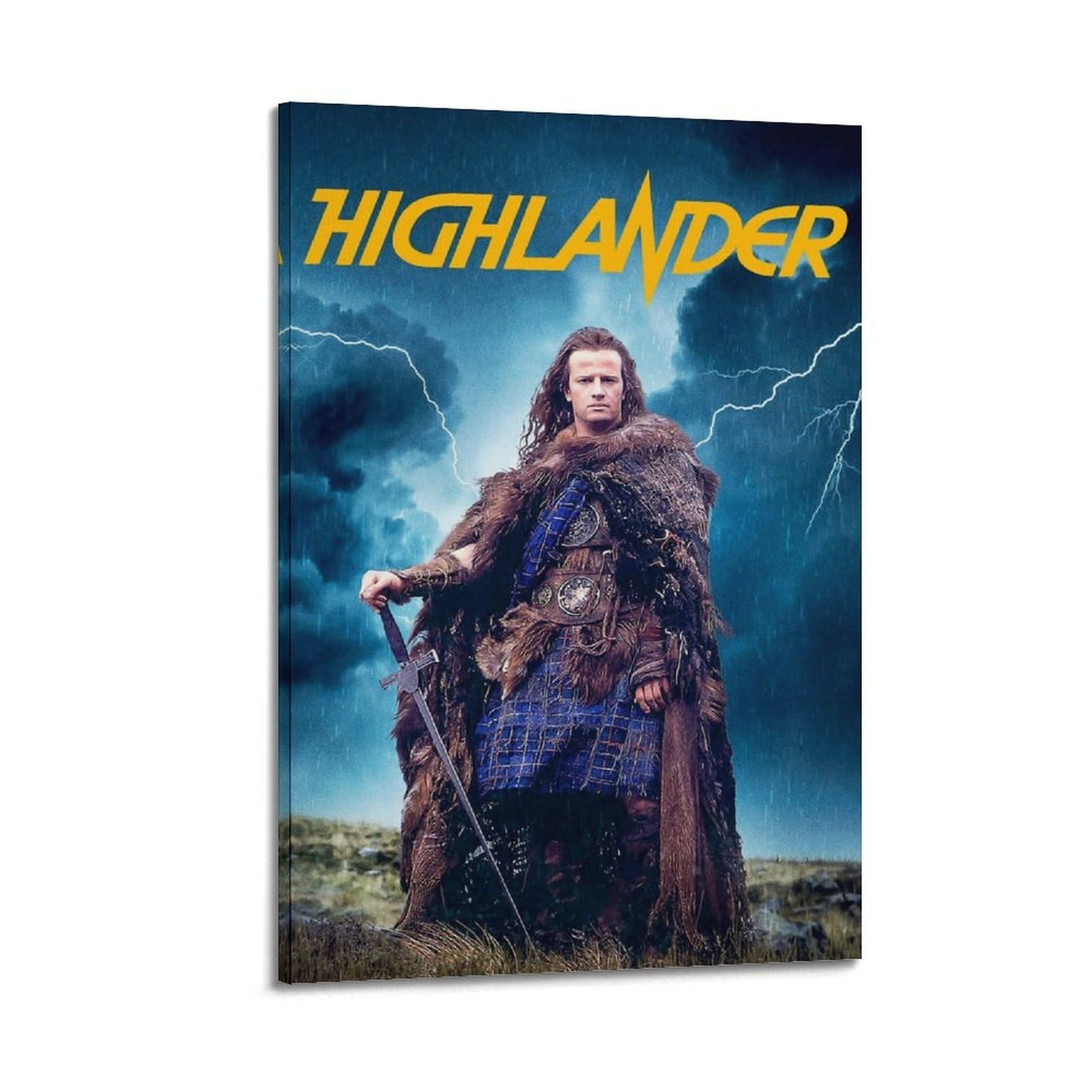 Ksoxdaitip Frame-Style Highlander Movie Poster Poster Decorative Painting Canvas Wall Posters And Art Picture Print Modern Family Bedroom Decor Posters 16X24inch(40X60cm)
