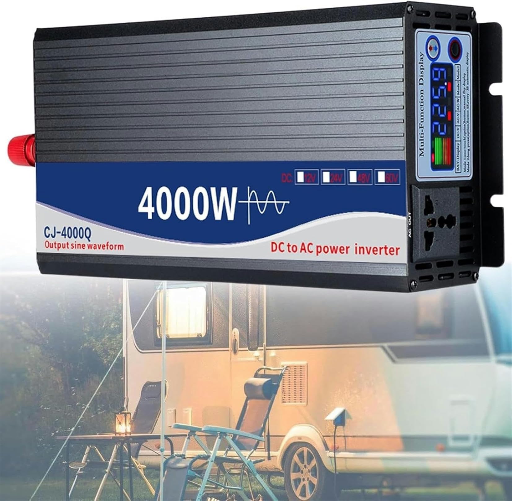 Onduleur de puissance 5000W pure sinus transformateur 24V 48V 220V AC