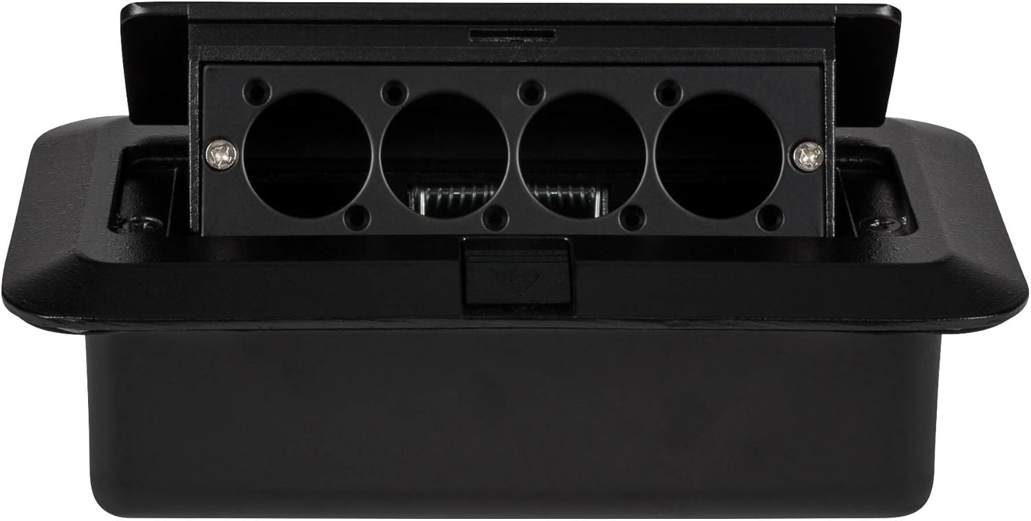 Parts Express Pop Up Stage Box with Pre-Punched Panel for Four D-Style Connectors