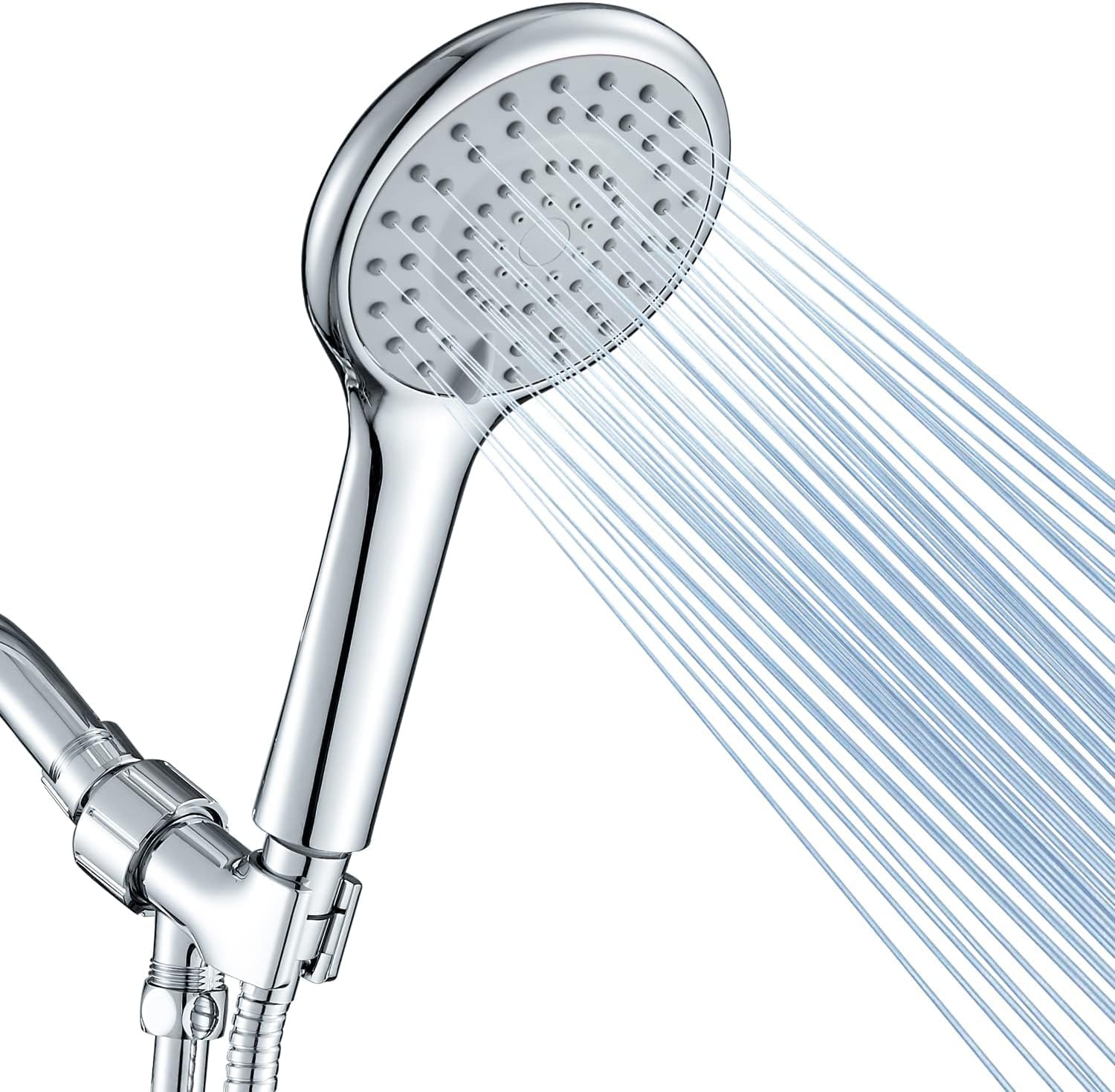 DOILIESE Shower Heads with Handheld Spray 5-Mode Hand Held Shower Head with Long Hose, High Pressure and Detachable, with Hose 60 inch, Chrome