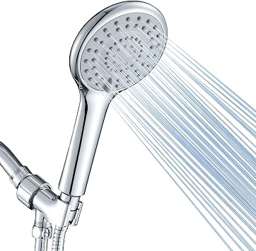 Shower Heads with Handheld Spray 5-Mode Hand Held Shower Head with Long Hose, High Pressure and Detachable, with Hose 60 inch, Chrome
