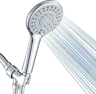 DOILIESE Shower Heads with Handheld Spray 5-Mode Hand Held Shower Head with Long Hose, High Pressure and Detachable, with Hose 60 inch, Chrome