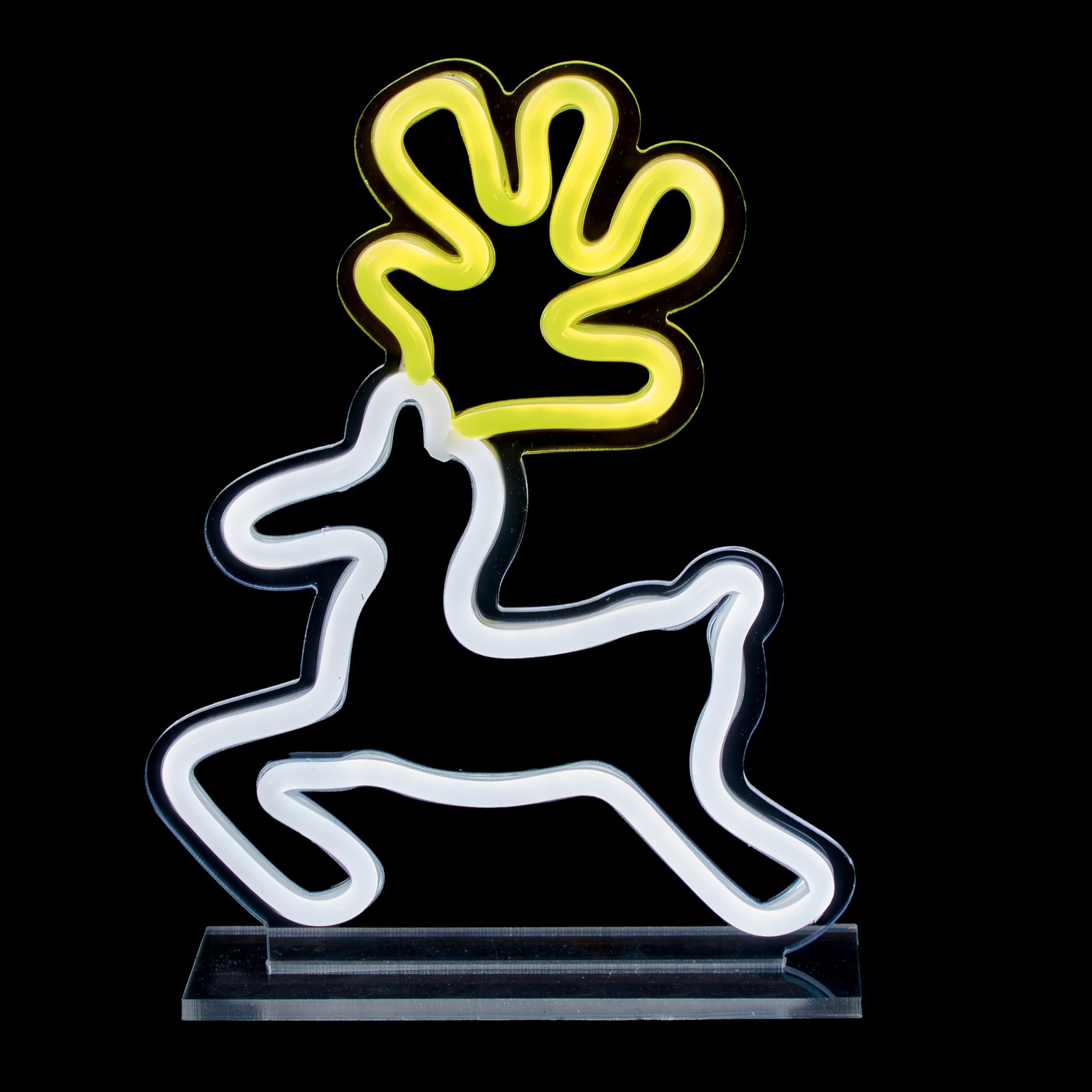 Premier 25Cm Table Top Lit Neon Sign, Reindeer