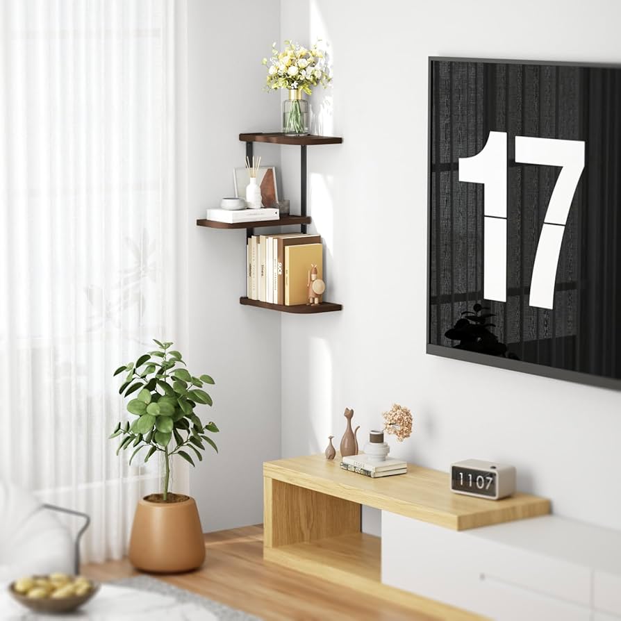 置物 love is strength Amazon.com: Love-KANKEI Corner Shelf Wall Mount of 5 Tier
