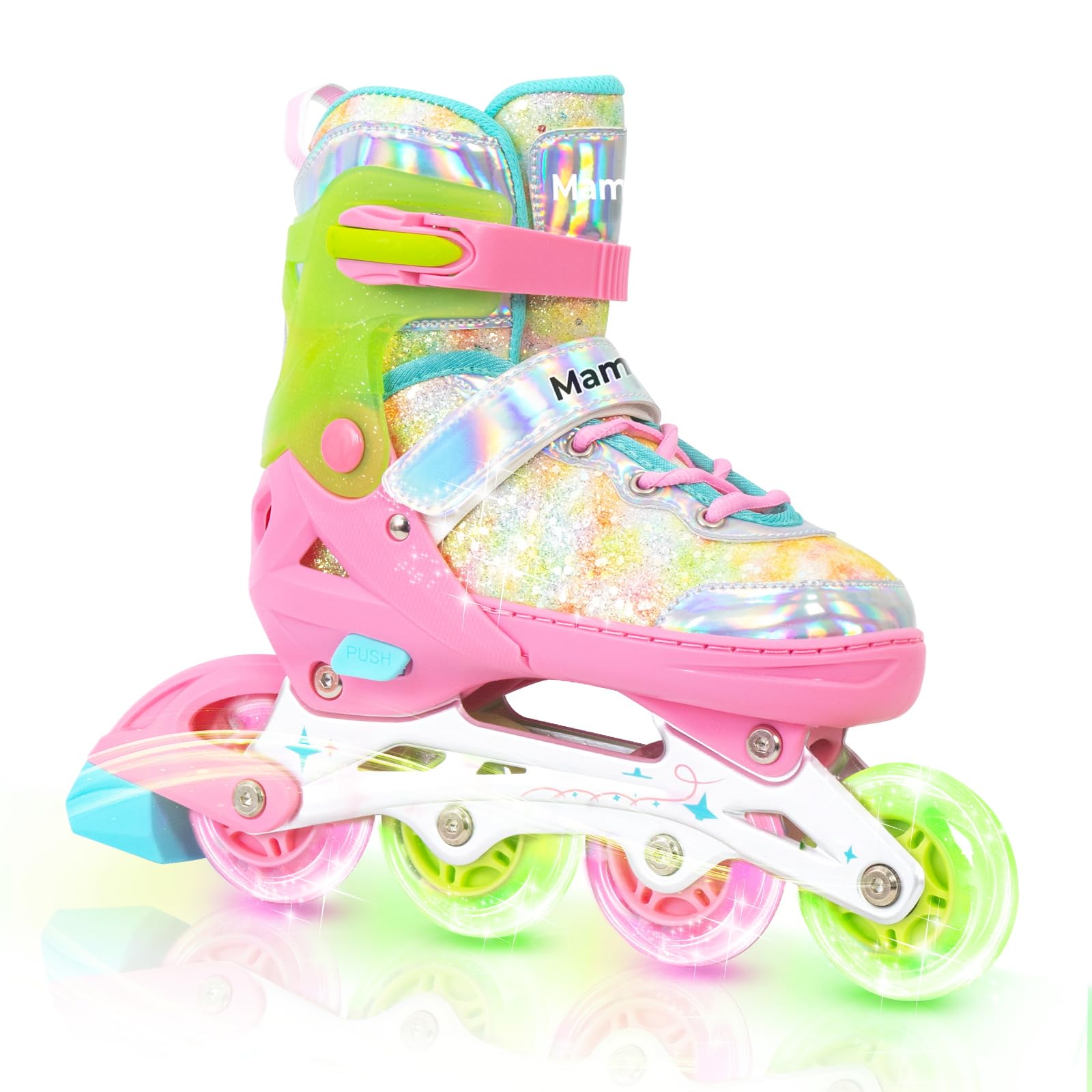 Nattork Inline Skates for Girls, 4 Sizes Adjustable Girls Blades Roller for Ages 3-12 with Light up Wheels & Safety Protection - Cool Birthday Gift for Indoor Outdoor Sports โ image 1