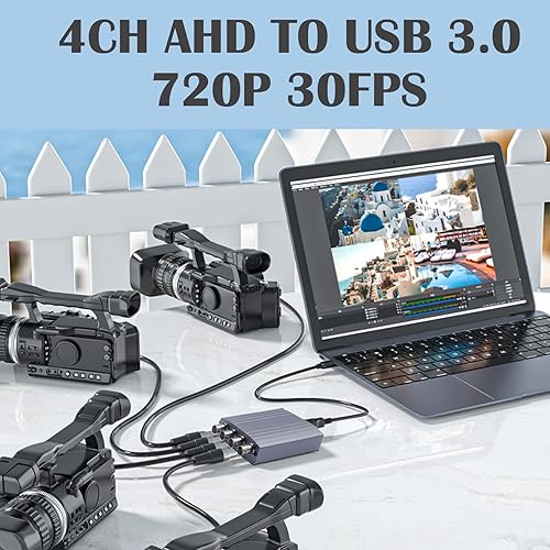 Miniatura 9 de Tarjeta de captura de video AHD 4CH 720P 30FPS Soporte de grabación PAL 25fps NTSC 30fps Salida USB AHD entrada grabación de video, fácil operación,