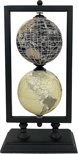 Miniatura 7 de Rely+ Juego de 2 soportes de metal resistentes de 4 pulgadas (no de plástico). Globos de escritorio giratorios para escritorio geográficos,