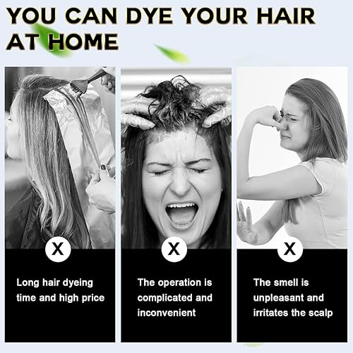 Miniatura 3 de IIIMEIDU Champú para cobertura de cabello gris, ingredientes herbales 3 en 1, champú marrón castaño natural para mujeres y hombres (16.9 fl oz)