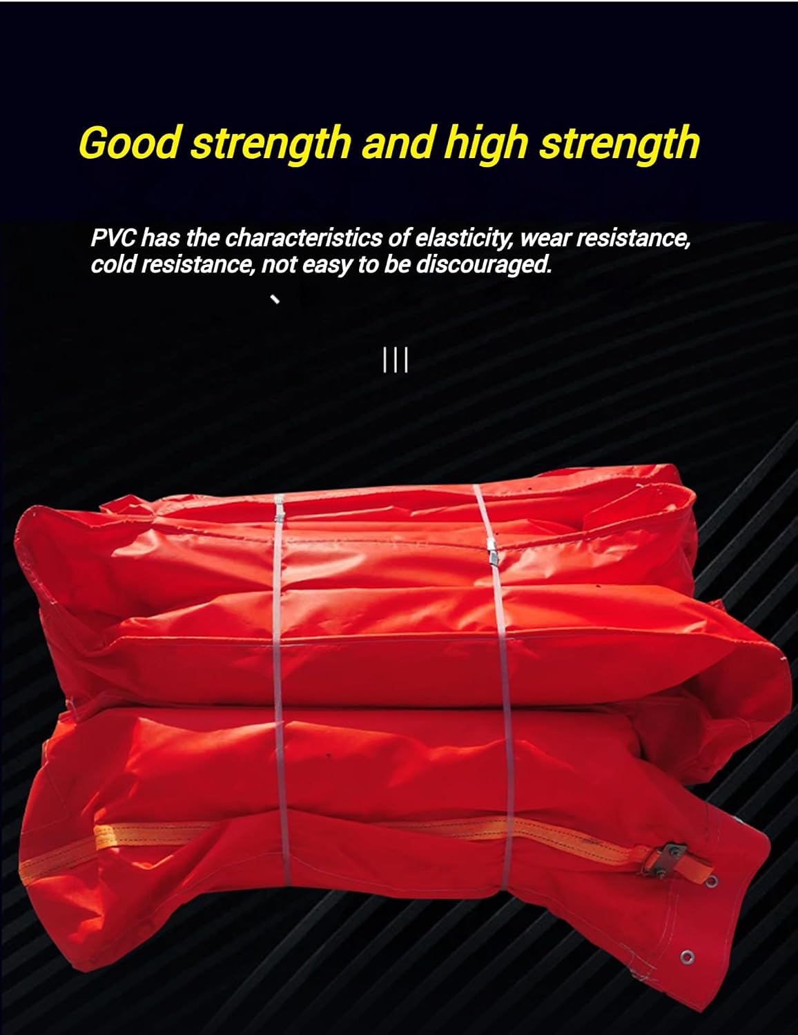 High-Strength PVC Floating Oil Boom, Lightweight Rubber Barrier for Quick Pollution Control, 3 Sizes (60cm/23.6in) - Ideal for Spill Response & Environmental Protection