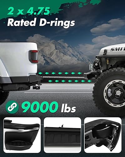 Miniatura 6 de SCITOO Reemplazo de parachoques trasero cromado de acero para 2014-2018 para Chevy Silverado para GMC Sierra 1500 parachoques trasero viene sin