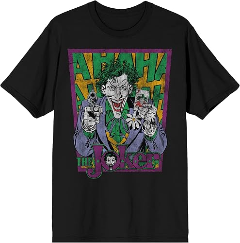 Bioworld Batman Joker Laughing Camiseta negra para hombre