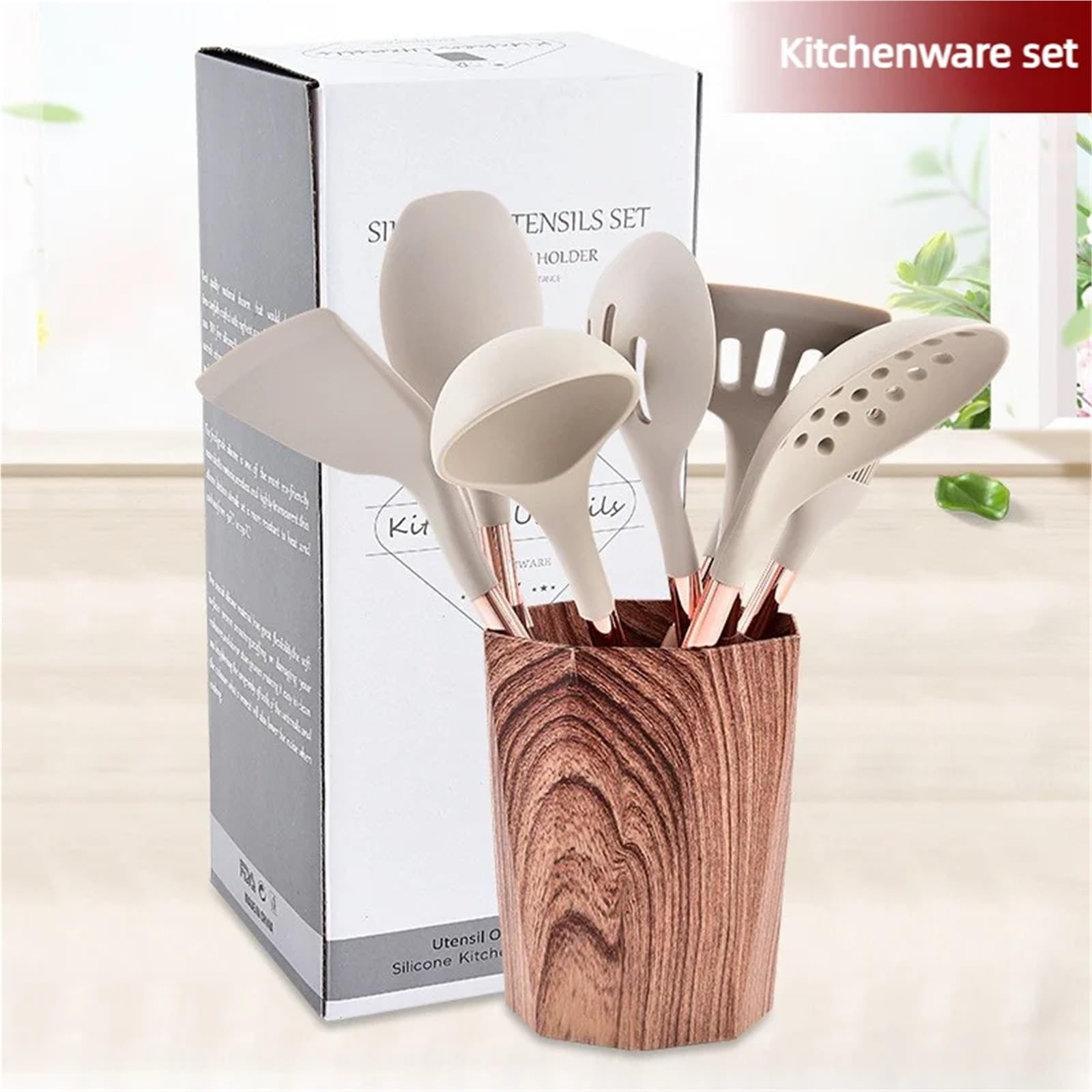 Silikon Küchenhelfer Set Wok-Spatel-Set, Bratschaufel, Silikon-Wok, Bratlöffel, Suppe, Küchenzubehör, Küchenutensilien