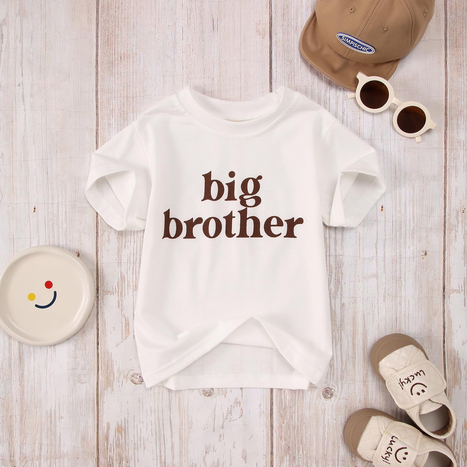 Big Brother T-shirt d'été à manches courtes pour enfant en coton