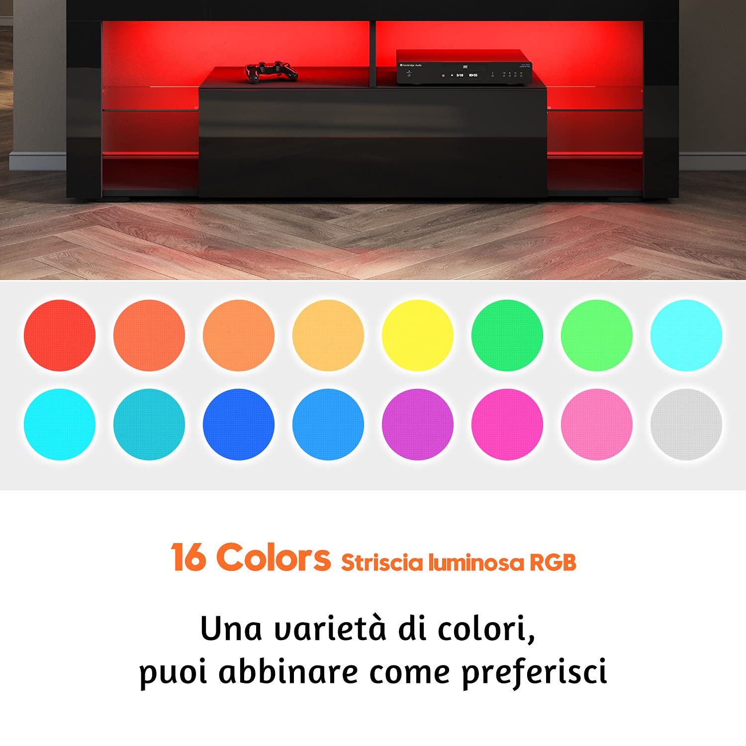 Stante elette TV Stand Black - Dettaglio