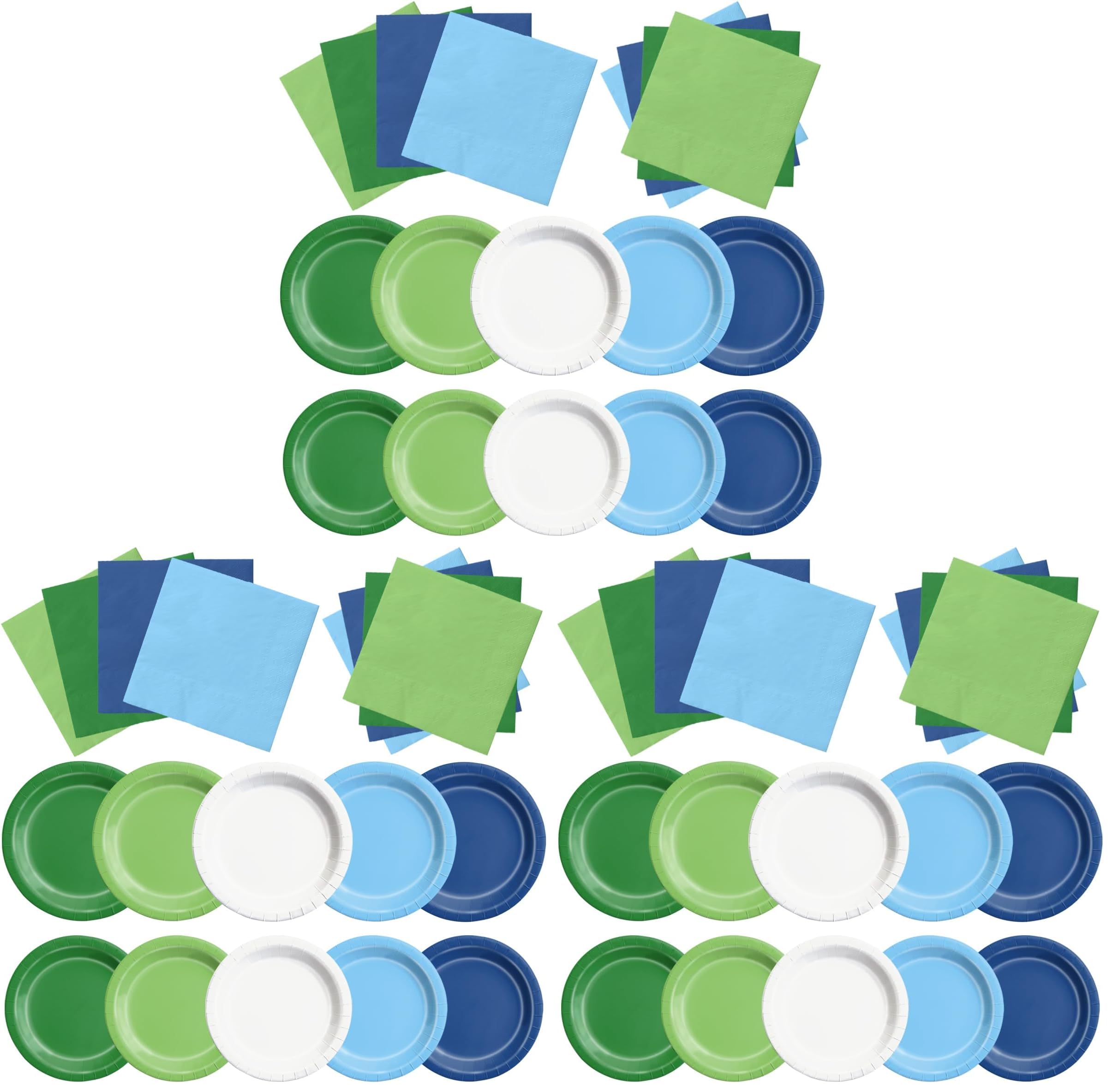 CMUSKO Golf Party Decorations - 60Pcs Blue Green Plates &amp; Napkins Set Hole in One Golf Themed Tableware for Birthday,Baby Shower (Pack of 3)
