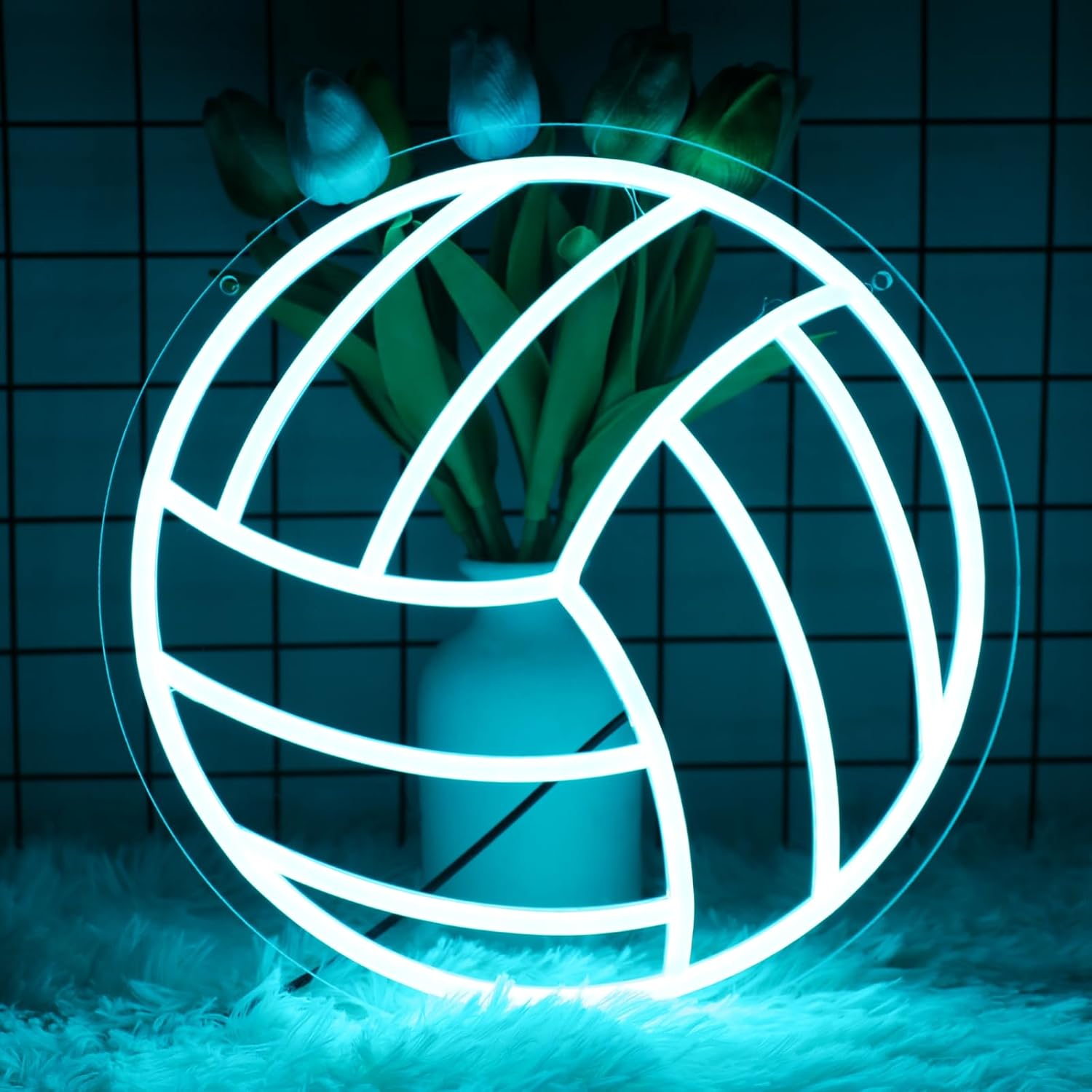 Volleyball Neon Sign for Home Decor, Bedroom, Led, Room, Gym, Sports - Men Women Wall Decor Gift Size 12'' - Image 2