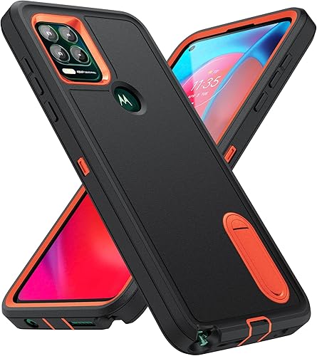 IDweel Funda para Moto G Stylus 5G 2021, para Moto G Stylus 5G con soporte, 3 en 1, a prueba de golpes, ajuste delgado, híbrida, protección