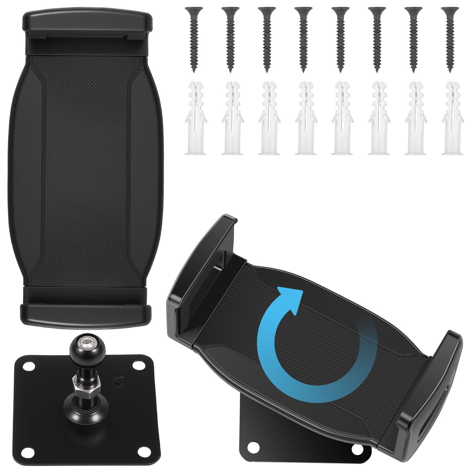 Skateboard Wall Mount Display Hanger,360° Rotating Skateboard Deck Extending & Floating Hanger with Installation Screws,Wall Mount Skateboards Rack for Storage Snowboards Scooters Longboards(2Pcs)