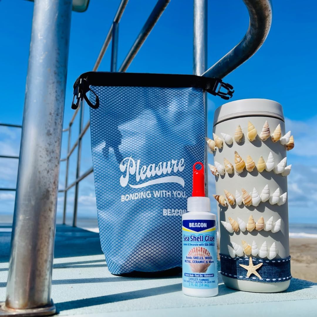 BEACON Sea Shell Glue for Creating and Decorating with Shells, Wood, Metal, Ceramic, and More, 2-Ounce, 1-Pack