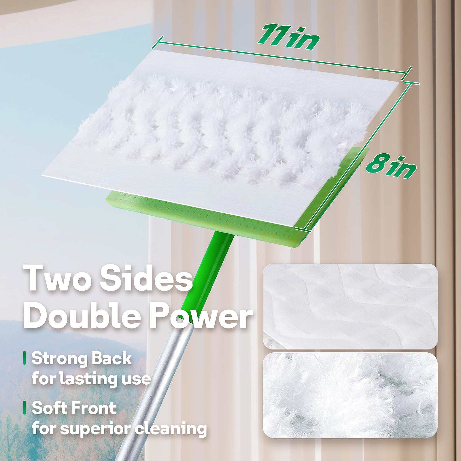 Almohadillas desechables mejoradas para fregona para mascotas compatibles con Swiffer paños de barrido seco, repuesto de plumero, herramientas desechables de limpieza del hogar, 60 unidades