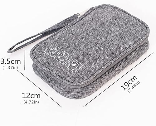 Miniatura 3 de Bolsa organizadora de cables portátil, 4 unidades, bolsa pequeña para cables electrónicos, bolsa organizadora de accesorios electrónicos, bolsa de