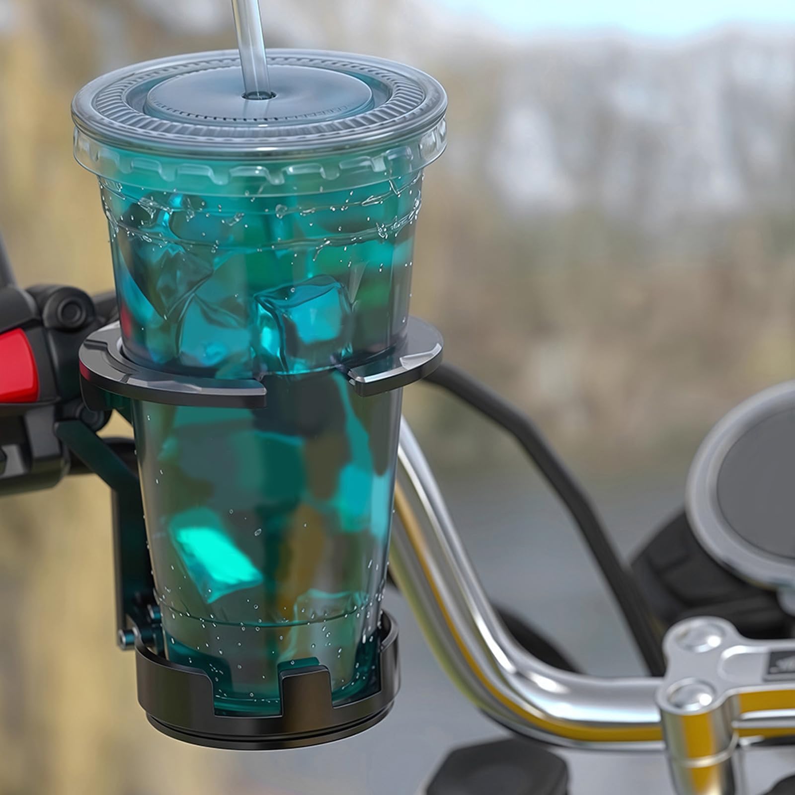Soporte giratorio resistente al viento para bicicleta, soporte de aluminio para botella de agua, actualizaciones para bicicletas eléctricas de carretera, montaña, motocicletas fuertes, fácil de
