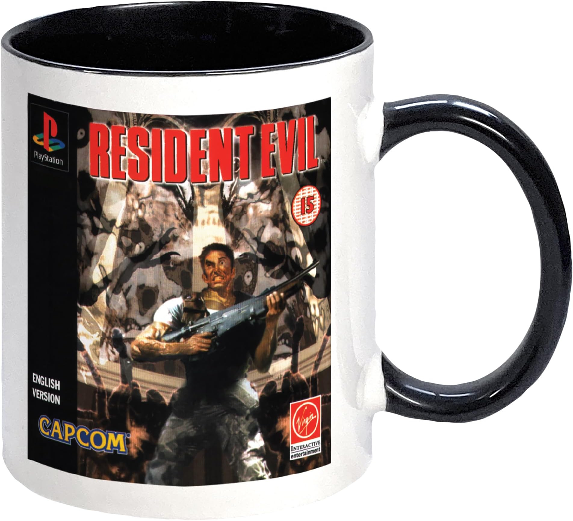 Kapow Gifts Resident Evil Mug Retro Game Gift Boxed Tea Coffee Cup Home Gift for Gamer Fan, Ceramic, 250ml