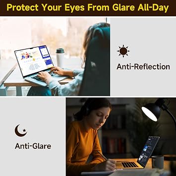 Anti Glare Screen Protector Compatible with MacBook Air 13'' (M2/M3/M4 Chip, 2022-2025) & MacBook Pro 14 Inch (M4, M3, M2, M1, Pro/Max), Matte Anti Scratch Protector