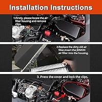 Vista 2 de JDMON Compatible con filtro de aire del panel del motor Honda Accord (2013-2017), no para motor híbrido y 3.5 litros, Acura TLX (2015-2017) JD476